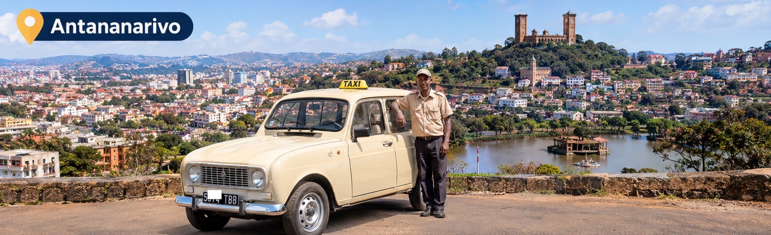 Vue d'Antananarivo et de ses collines, capitale de Madagascar